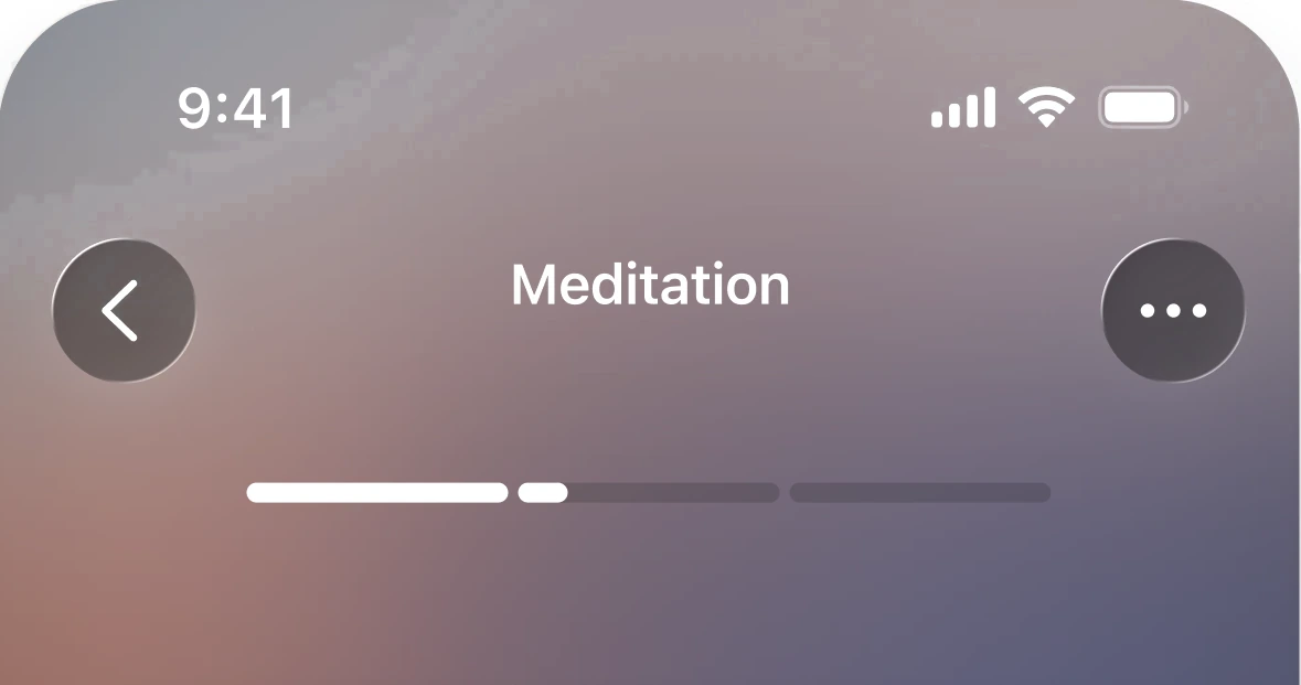 The progressive player's meditation screen